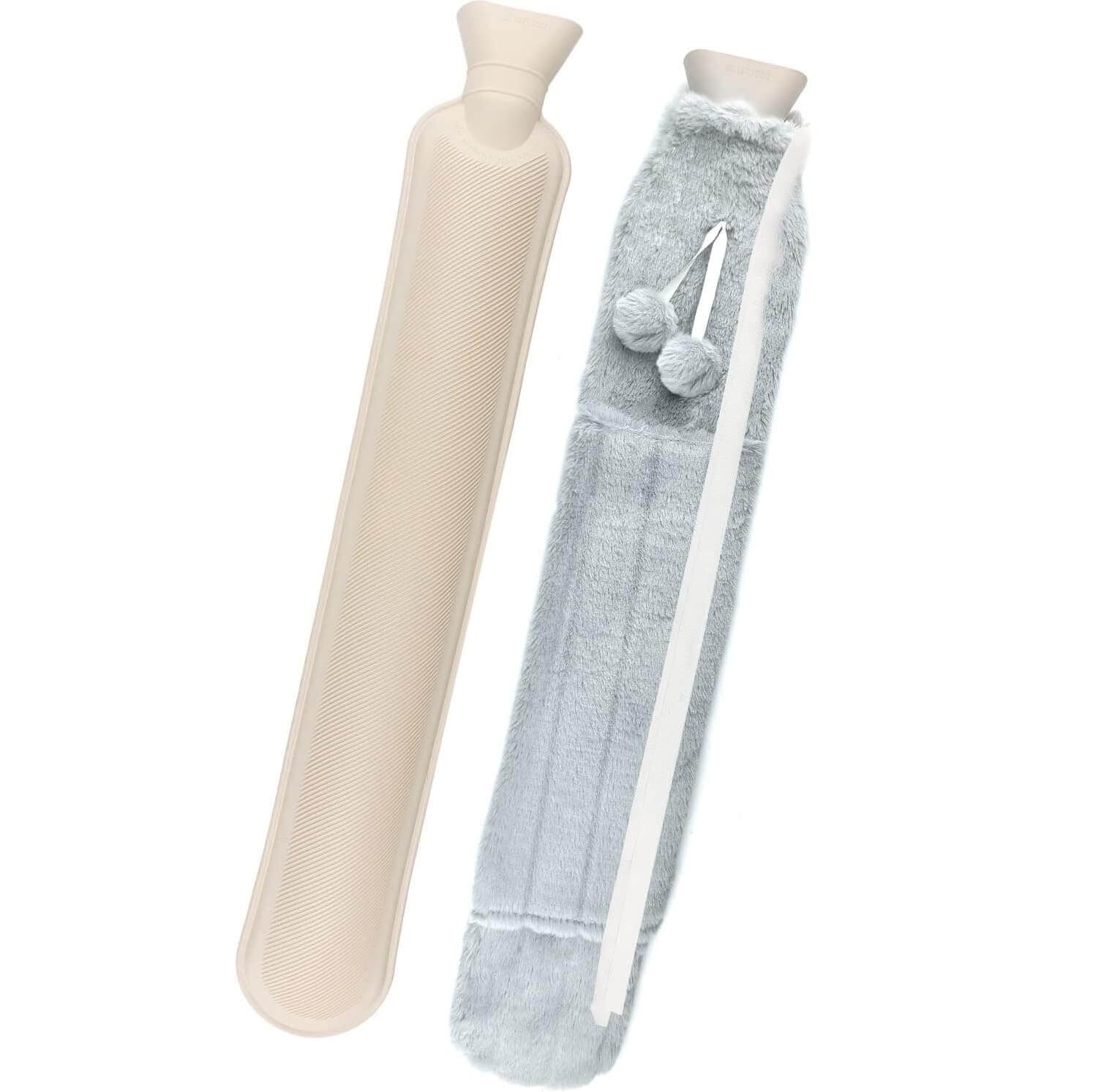 2L Extra Long Hot Water Bottle with Plush Cover
